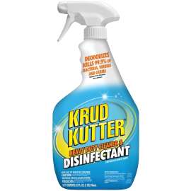 KRUD KUTTER DH326 Cleaner and Disinfectant, 32 oz, Liquid, Mild, Clear
