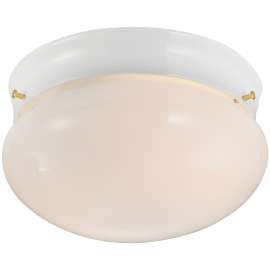 Boston Harbor F14BB02-8005-WH Two Light Round Ceiling Fixture, 120 V, 60 W, 2-Lamp, A19 or CFL Lamp, White Fixture
