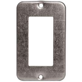 Tradeselect 11C10BAR Utility Box Cover, 4 in L, 2-1/2 in W, Metal