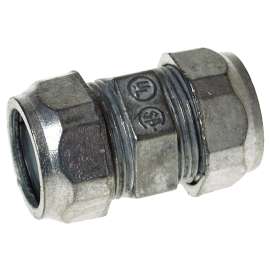 HUBBELL CKZ050R4 Conduit Coupling, 1/2 in Compression, Zinc-Plated