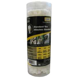 Tradeselect CTB300 Cable Tie Canister, 0.79, 1.22, 0.94 in Max Bundle Dia, Nylon, Black/Natural/Yellow