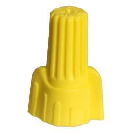 HUBBELL HWCW1C12 Winged Wire Connector, 18 to 10 AWG Wire, Thermoplastic Housing Material, Yellow