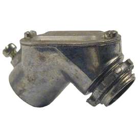 HUBBELL PEEB075R1 Pull Elbow with Gasket, 90 deg Angle, 3/4 in, Zinc, Gray