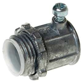 HUBBELL SCZI050 EMT Connector, 1/2 in Screw, Zinc