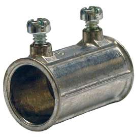 HUBBELL SKZ200 EMT Coupling, 2 in Screw, Zinc-Plated