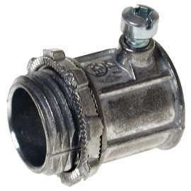 HUBBELL SCZ075R4 EMT Connector, 3/4 in Screw, Zinc