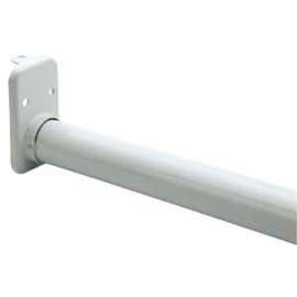 Knape & Vogt KV2-WH-30-48 Adjustable Closet Rod, 30 to 48 in L, Steel