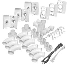IPEX 201021 3-Inlet Rough-In Kit, PVC, White, For: Central Vacuum System