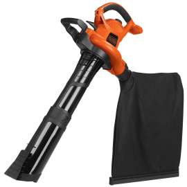 Black+Decker BV6600 Blower/Vacuum/Mulcher, 12 A, 400 cfm Air, Black/Orange