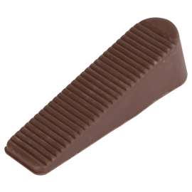 Prosource FE-50924-PS Door Stop, 1 in W x 4 in L x-1/4 in H Projection, Rubber, Brown