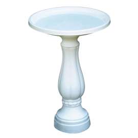 Bloem 270-10 Promo Bird Bath, Plastic, White, 17 in Dia
