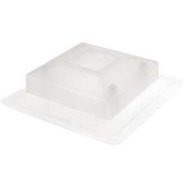 Duraflo 5950C Shedlight Roof Vent, 16.923 in OAL, 17.926 in OAW, 50 sq-in Net Free Ventilating Area, Translucent