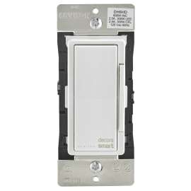 Leviton Smart Dimmer Switch, 120 VAC, 15 A, 60 Hz, 1 Poles, 3 Ways, LED Lamp, White/Light Almond