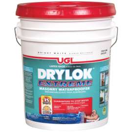 UGL DRYLOK EXTREME Series 28615 Masonry Waterproofer, White, Liquid, 5 gal Pail