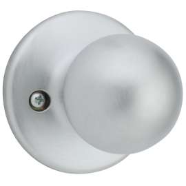 Weiser Yukon Series 9GAC1010-013 Passage Door Knob, 1-7/8 in Dia Knob, Satin Chrome