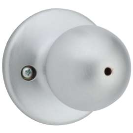 Weiser Yukon Series 9GAC3310-013 Privacy Door Knob, 1-7/8 in Dia Knob, Satin Chrome