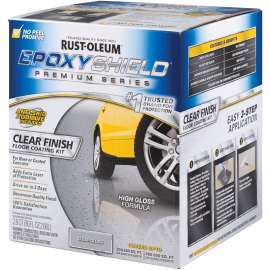 RUST-OLEUM EPOXYSHIELD 292514 Floor Coating Kit, High-Gloss, Clear, Liquid