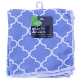 Cook's Kitchen 1005 Dish Towel, 12 in L, 12 in W, Microfiber