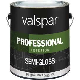 Valspar 12900 Series 129111GAL Latex Paint, Semi-Gloss, Light Base, 1 gal Pail