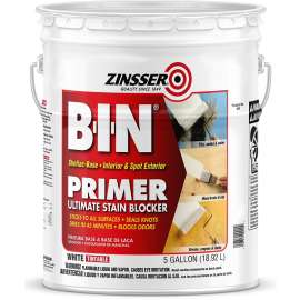 ZINSSER B-I-N 00900 Shellac-Base Primer, White, 5 gal