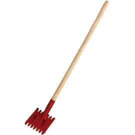 ROOFERS WORLD Red Ripper Series RRL Shingle Shovel, Carbon Steel Blade, D-Handle, Long Handle, Hardwood Handle