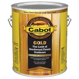 Cabot 3470 Series 140.0003470.007 Exterior Stain, Gold Satin, Sun-Drenched Oak, Liquid, 1 gal, Can