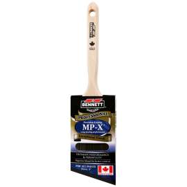 BENNETT PN 8888 75 Paint Brush, 3 in W, Nylon/Polyester Bristle, Angular Handle