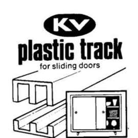 Knape & Vogt P2417 WH 72 Door Track Assembly, Plastic, 27/32 in W, 5/16 in H, 72 in L
