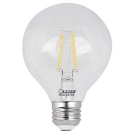 Feit Electric BPG2560/827/LED/CAN LED Bulb, Globe, G25 Lamp, 60 W Equivalent, E26 Lamp Base, Dimmable, Clear