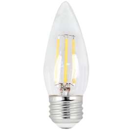 Feit Electric BPETC40/827/LED/2 LED Lamp, Specialty, Torpedo Tip Lamp, 40 W Equivalent, E26 Lamp Base, Dimmable, Clear