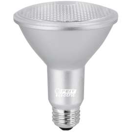 Feit Electric PAR30L/830/LEDG11 LED Lamp, Flood/Spotlight, PAR30 Lamp, 75 W Equivalent, E26 Lamp Base, Dimmable, Silver
