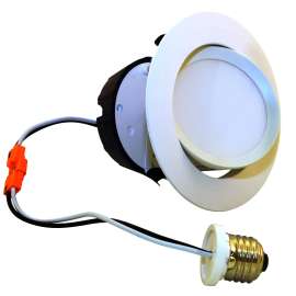Sylvania 70395 LED Downlight Kit, Recessed, Track, 50 W Equivalent, E26 Lamp Base, Dimmable, White Light