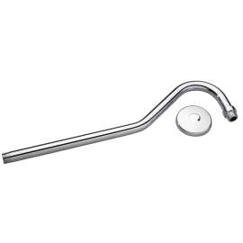 Moen M-Line Series M1720BL Shower Arm with Flange, 1/2 in Connection, IPS, 17 in L, Chrome Plated