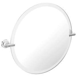 Moen Iso Series DN0792CH Mirror, Round, 25.7 in W, 22 in H, 22 in Dia, Chrome Frame