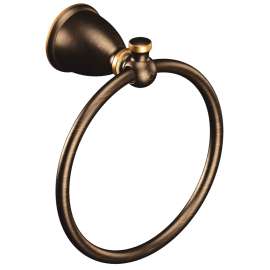 Moen Caldwell Series Y3186BRB Towel Ring, 6 in Dia Ring, Stainless Steel/Zinc, Mediterranean Bronze, Wall Mounting