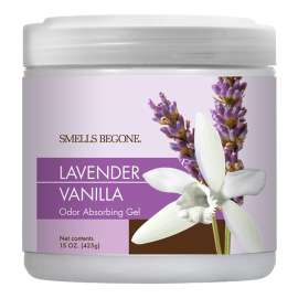 Gonzo 4123D Odor Absorbing Gel, 14 oz Jar, Lavender, White, 400 sq-ft Coverage Area, 90 days-Day Freshness