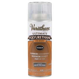 VARATHANE 6081 Polyurethane, Semi-Gloss, Liquid, Clear, 11.25 oz, Aerosol Can