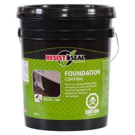 Resistoseal 53061 Foundation Coating, Black, Liquid, 5 gal