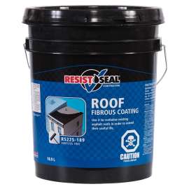 RESISTO 53031 Roof Coating, Black, 18.9 L, Viscous Liquid