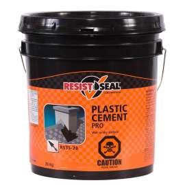 Resistoseal 53015 Pro Plastic Cement, Black, Liquid, 44 lb