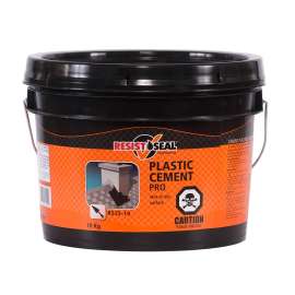 Resistoseal 53014 Pro Plastic Cement, Black, Liquid, 22 lb