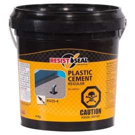 Resistoseal 53004 Regular Plastic Cement, Black, Liquid, 9 lb