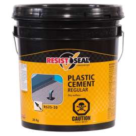 Resistoseal 53005 Regular Plastic Cement, Black, Liquid, 44 lb