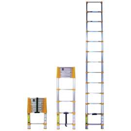 XTEND+CLIMB Home Series 770P Telescoping Ladder, 16-1/2 ft Max Reach H, 13-Step, 250 lb, 1-1/2 in D Step, Aluminum