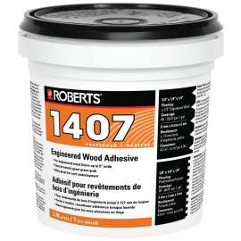 ROBERTS 1407RB004 Flooring Adhesive, Paste, Beige, 1 gal Pail