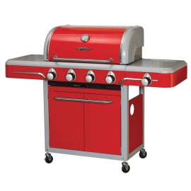 BULL 79000 Gas Grill, 12000 Btu BTU, 4 -Burner, Stainless Steel Body, Candy Apple Red
