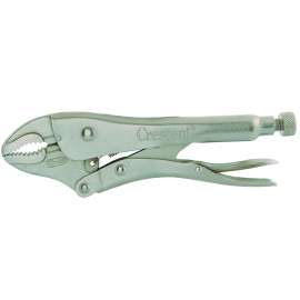 Crescent C10CVN Locking Plier, 1-7/8 in Jaw Opening, Curved, Nickel Jaw, Non-Slip Grip Handle