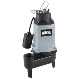 WAYNE WCS50T Sewage Pump, 120 V, 15 A, 2 in Outlet