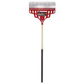 GARANT GLR20SPC Leaf Rake, Steel Tine, 15 in L Tine, 20-Tine, Hardwood Handle, 51 in L Handle
