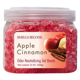 SMELLS BEGONE 52812 Odor Neutralizing Gel, 12 oz Jar, Apple Cinnamon, 450 sq-ft Coverage Area